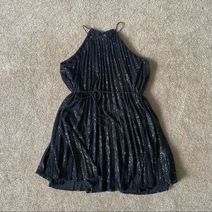 Banana Republic sequined pleated dress